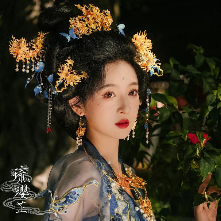 Lonely Search|Ancient Style Butterfly Hair Crownhan fu Chinese han fu hanfu male tang dynasty clothes chinese hanfu tang dynasty outfits traditiona hanfu dress chinese hanfu chinese style dress dress fashion cheongsam dress q