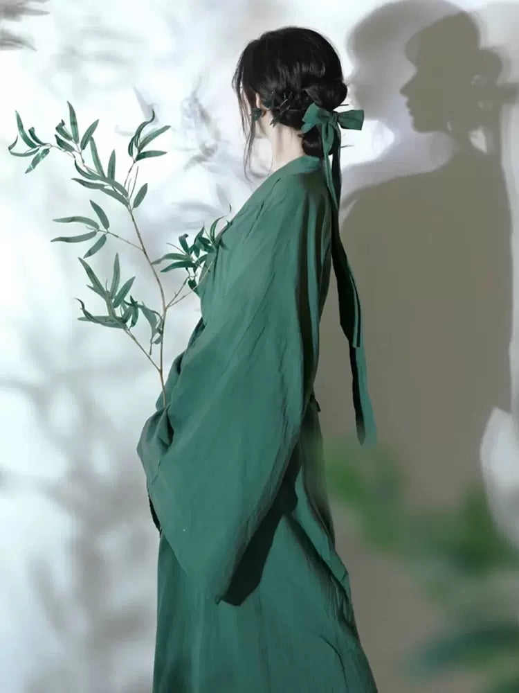 【Hanfu】Emerald Whisper of Nature | Wei & Jin Style Hanfuhan fu Chinese han fu hanfu male tang dynasty clothes chinese hanfu tang dynasty outfits traditiona hanfu dress chinese hanfu chinese style dress dress fashion cheongsam dress q