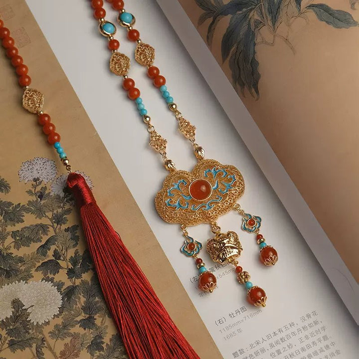 The Years Are Golden|Hanfu Matching Necklacehan fu Chinese han fu hanfu male tang dynasty clothes chinese hanfu tang dynasty outfits traditiona hanfu dress chinese hanfu chinese style dress dress fashion cheongsam dress q